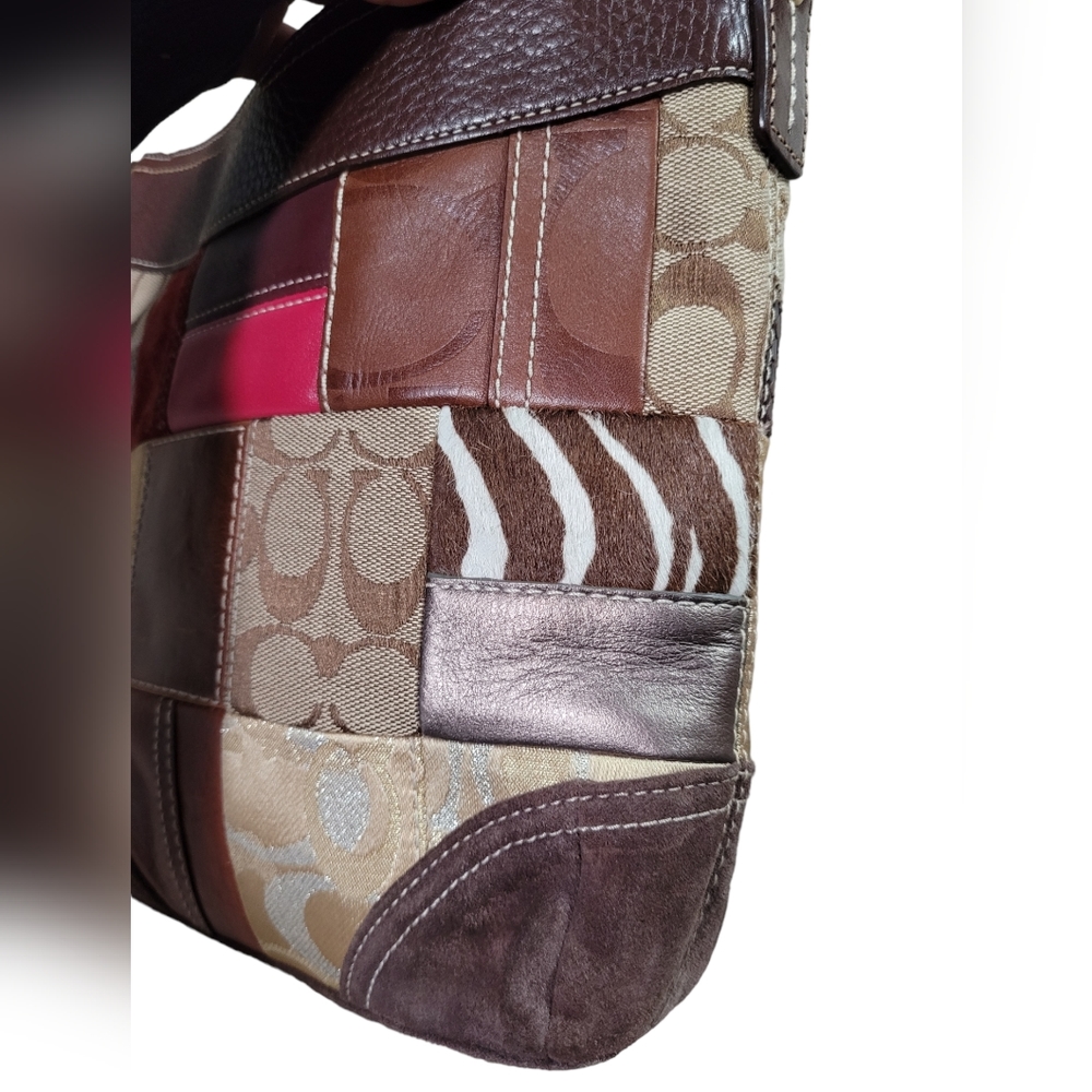 Vintage Coach Patchwork Shoulder Bag - Picture 7 of 12
